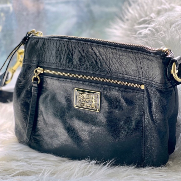 Black Coach Crossbody Purse with Gold Hardware - Picture 2 of 4